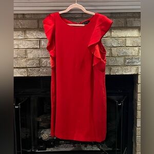 Banana Republic Elegant Red Dress size 10 never worn has pockets